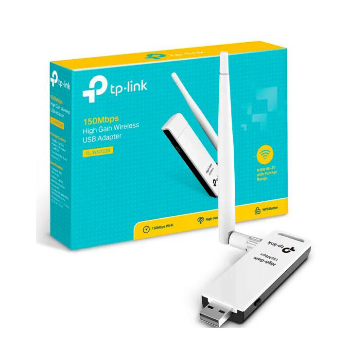 Adaptador Inalambrico USB TP-LINK TL-WN722N 2.4Ghz 802.11n 150Mbps